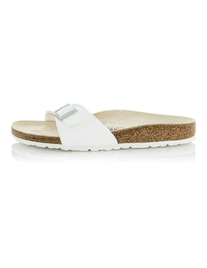 Madrid Birko-Flor Narrow Sandals in White image 3