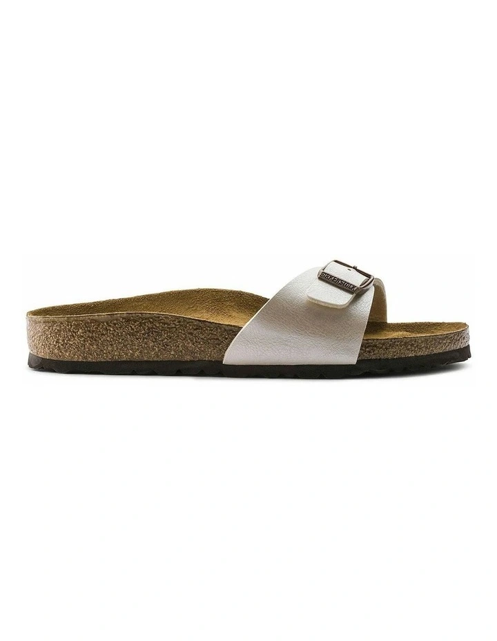 Madrid Birko Flor Sandals in Pearl White image 1