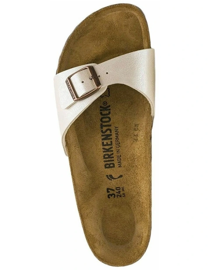 Madrid Birko Flor Sandals in Pearl White image 2