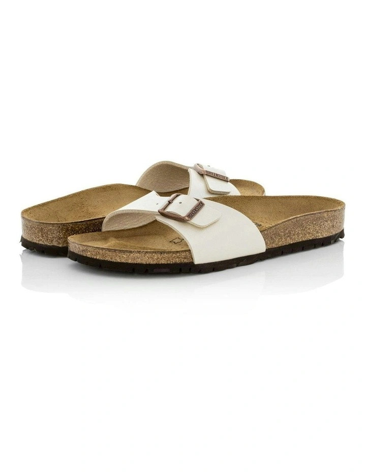 Madrid Birko Flor Sandals in Pearl White image 4