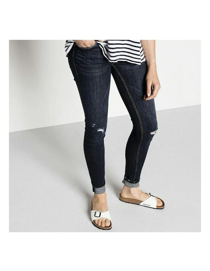 Madrid Birko Flor Sandals in Pearl White image 5