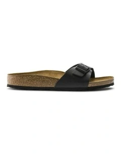 Madrid Birko Flor Sandals in Black