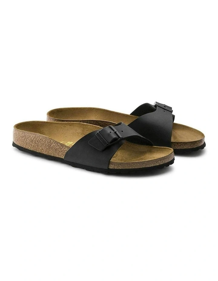 Madrid Birko Flor Sandals in Black image 6