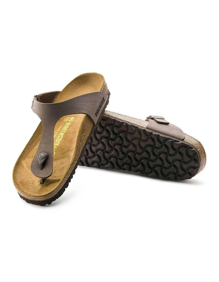 Gizeh Birko Flor Nubuck Sandals in Mocca image 4