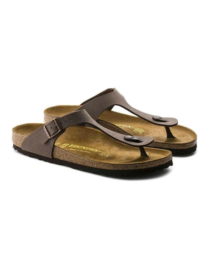 Gizeh Birko Flor Nubuck Sandals in Mocca image 5