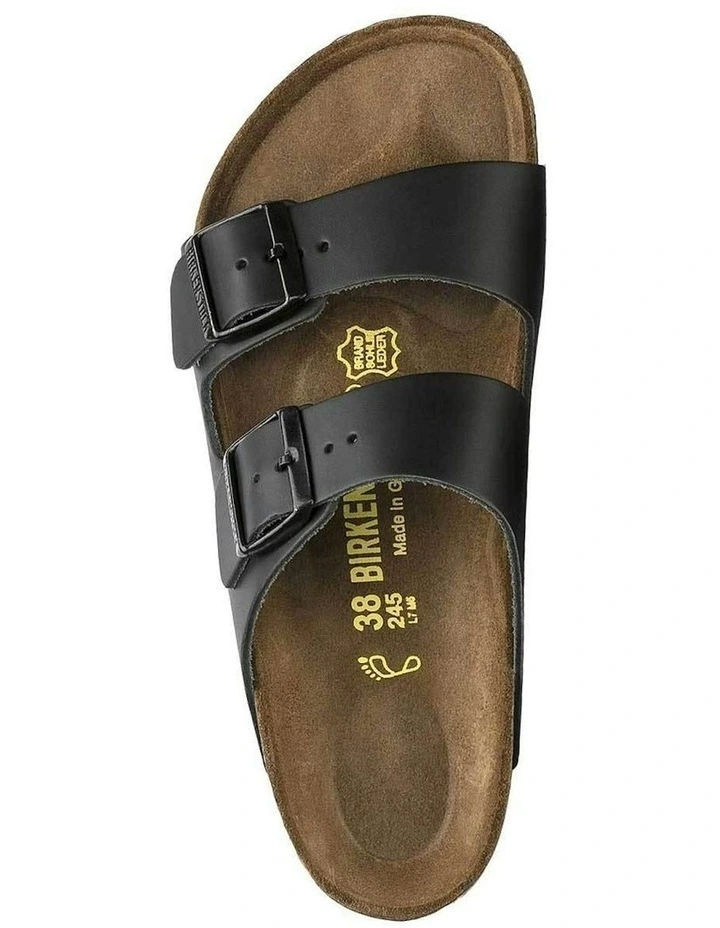 Arizona Natural Leather Sandals in Black image 2
