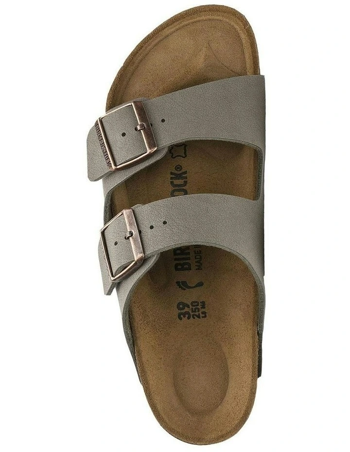 Arizona Birko-Flor Nubuck Sandals Narrow in Stone image 2