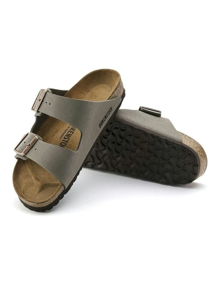 Arizona Birko-Flor Nubuck Sandals Narrow in Stone image 4