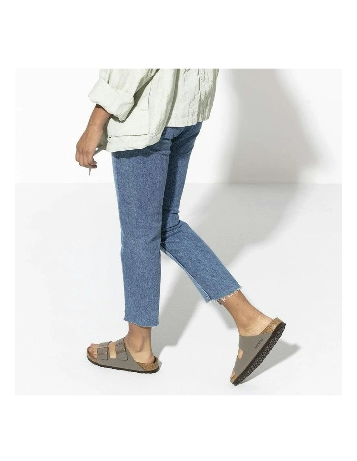 Arizona Birko-Flor Nubuck Sandals Narrow in Stone image 6