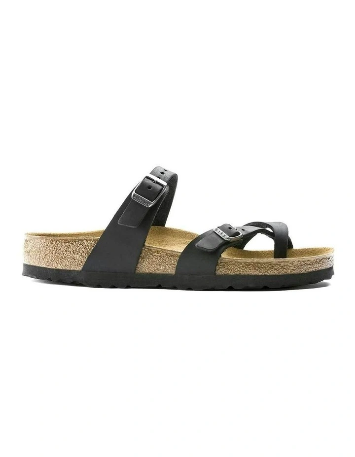 Mayari Oiled Leather Sandals in Black image 1