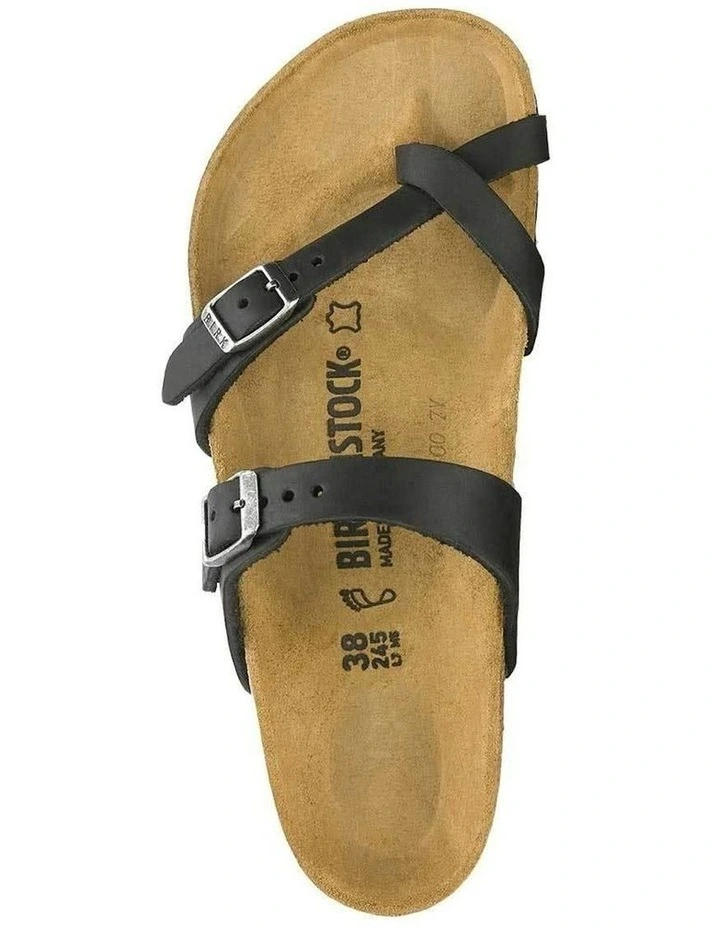 Mayari Oiled Leather Sandals in Black image 2