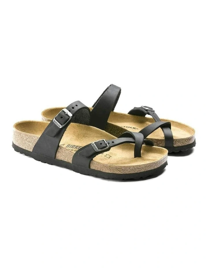 Mayari Oiled Leather Sandals in Black image 5