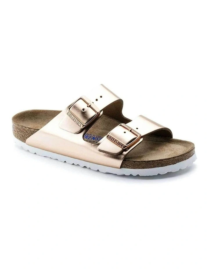 Arizona Soft Footbed Natural Leather Sandals in Copper image 3