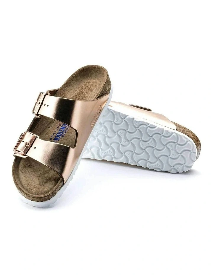 Arizona Soft Footbed Natural Leather Sandals in Copper image 4