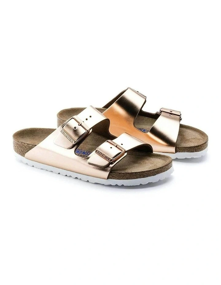 Arizona Soft Footbed Natural Leather Sandals in Copper image 5