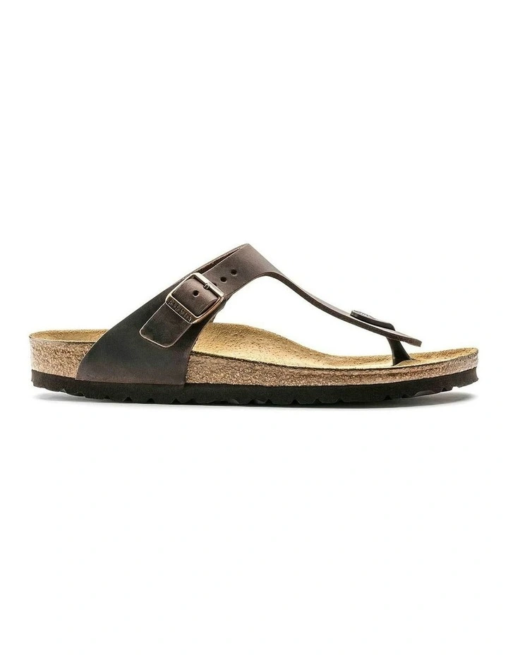 Gizeh Oiled Leather Sandals Narrow in Habana image 1