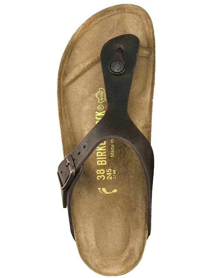 Gizeh Oiled Leather Sandals Narrow in Habana image 2