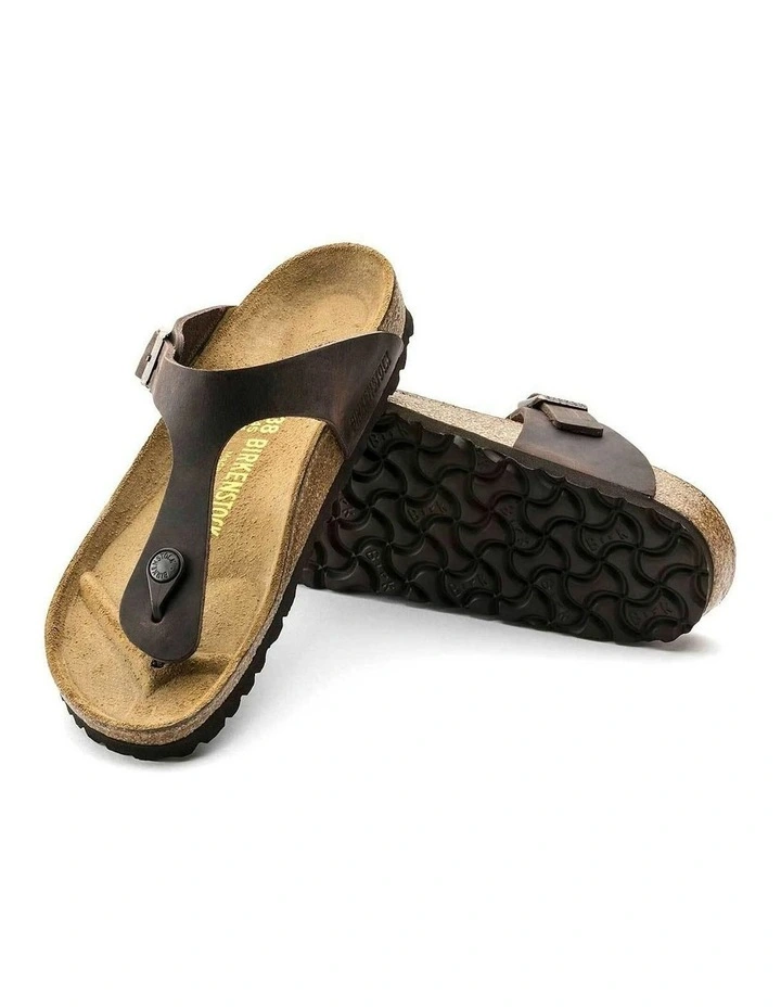 Gizeh Oiled Leather Sandals Narrow in Habana image 5