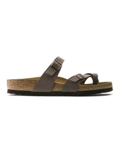 Mayari Birko-Flor Nubuck Sandals Narrow in Mocca