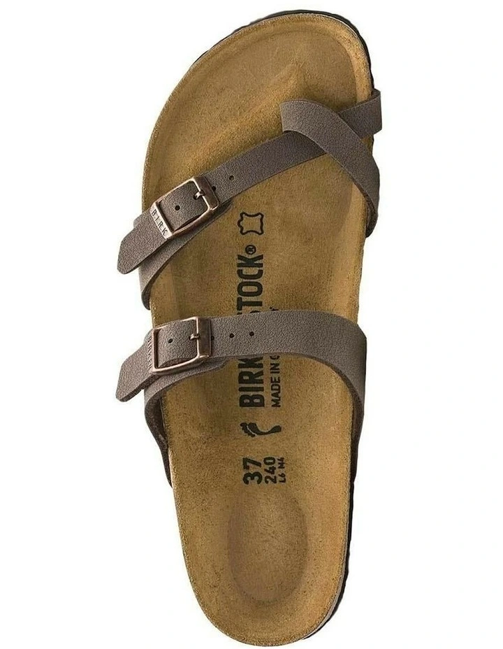 Mayari Birko-Flor Nubuck Sandals Narrow in Mocca image 2