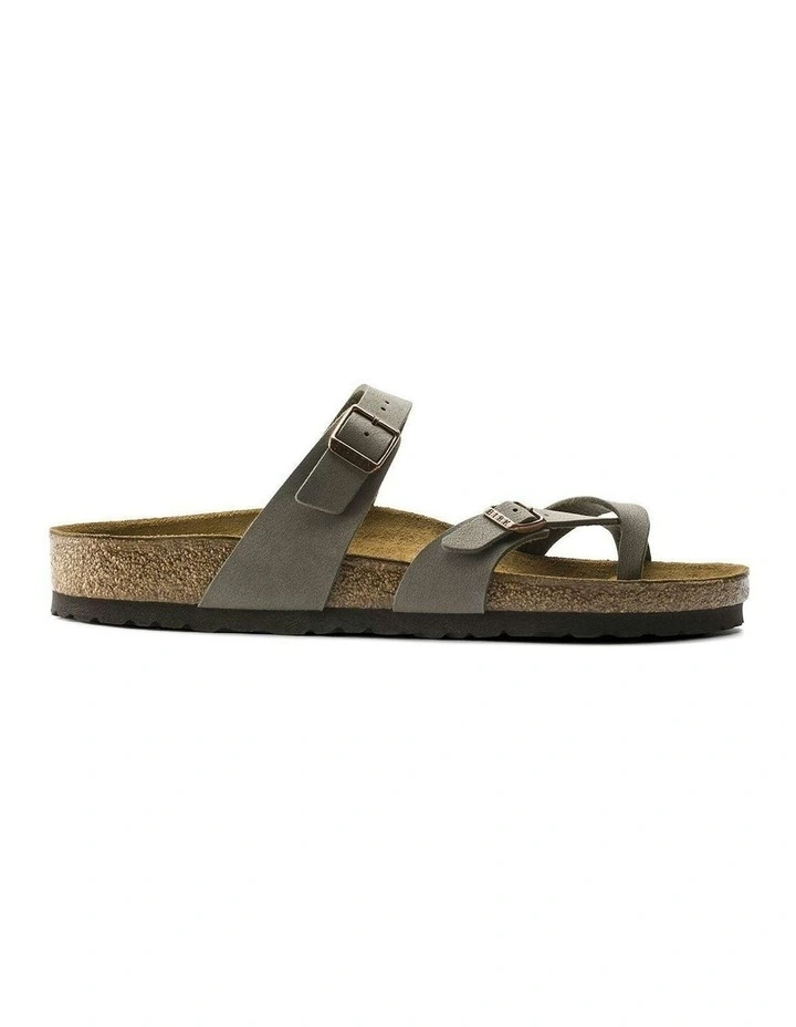 Mayari Birko-Flor Nubuck Sandals Regular in Stone image 1