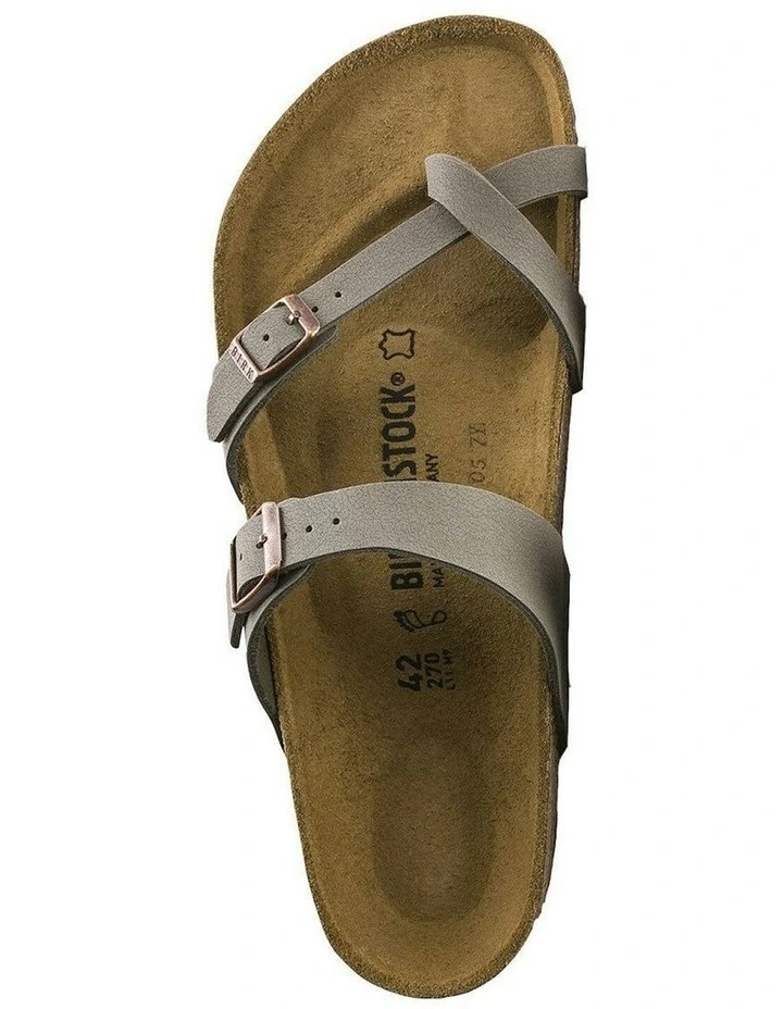 Mayari Birko-Flor Nubuck Sandals Regular in Stone image 2