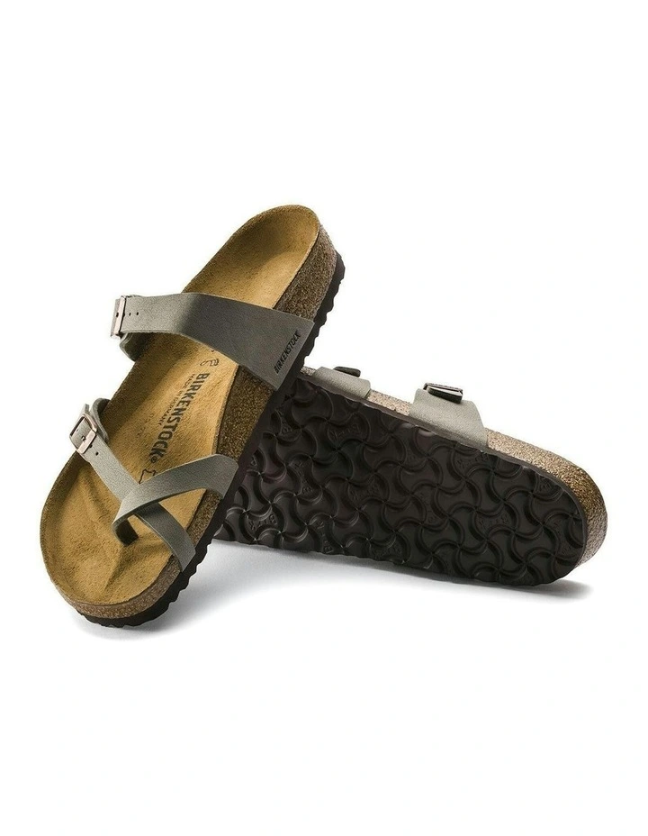 Mayari Birko-Flor Nubuck Sandals Regular in Stone image 4
