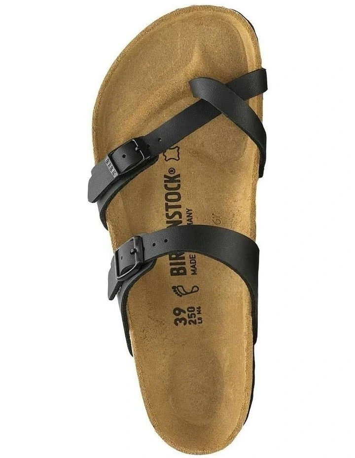 Mayari Birko-Flor Narrow Sandals in Black image 2