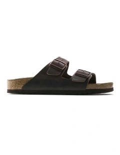 Regular Arizona Soft Footbed Oiled Leather Sandals in Habana