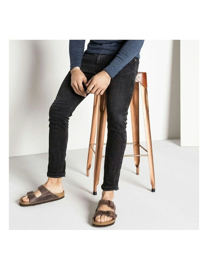 Regular Arizona Soft Footbed Oiled Leather Sandals in Habana image 6