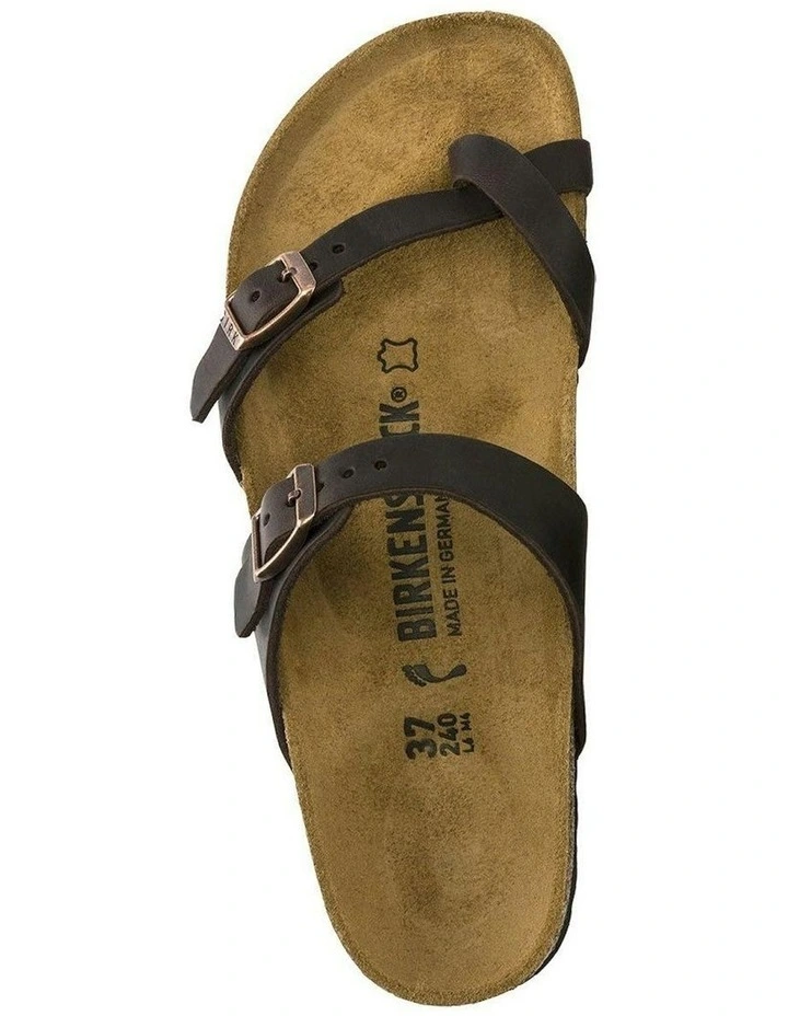 Regular Mayari Oiled Leather Sandals in Habana image 2
