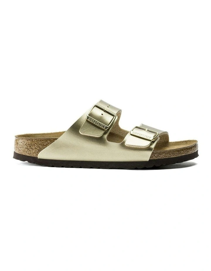 Regular Arizona Birko-Flor Sandals in Gold image 1
