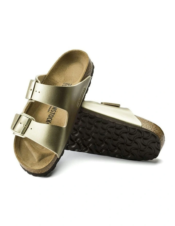 Regular Arizona Birko-Flor Sandals in Gold image 4