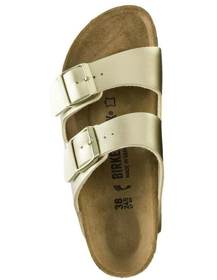 Narrow Arizona Birko-Flor Sandals in Gold image 2