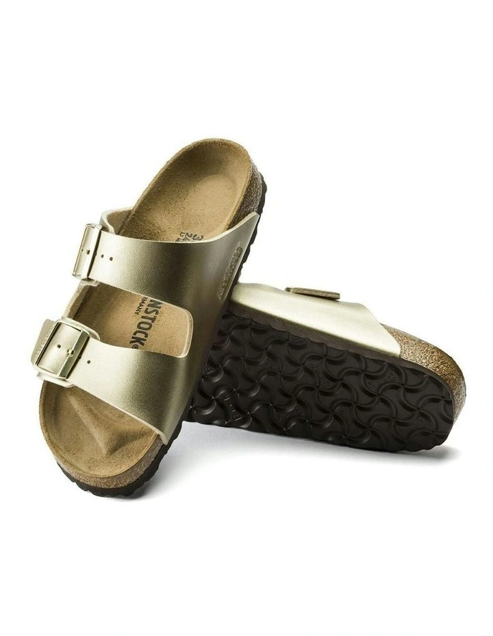 Narrow Arizona Birko-Flor Sandals in Gold image 4