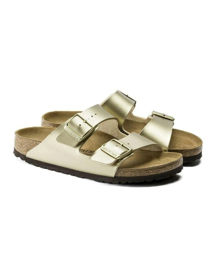 Narrow Arizona Birko-Flor Sandals in Gold image 5