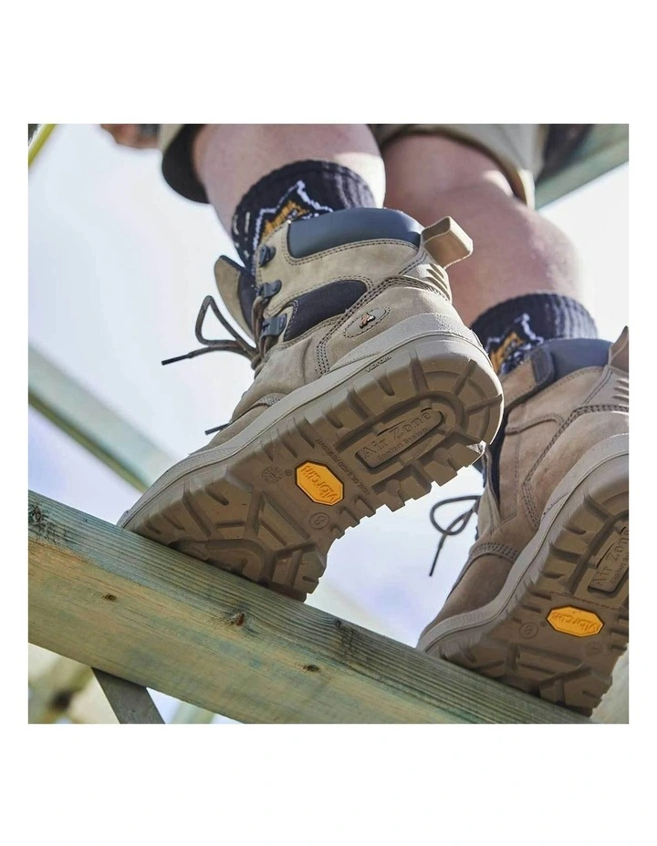 High Leg Zipsider Scuff Cap 561060 Work Boots in Stone image 7