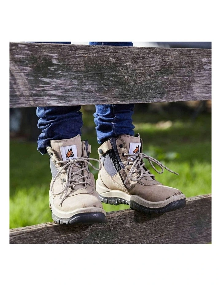 Zipsider Safety Steel Toe 261060 Work Boots in Stone image 4