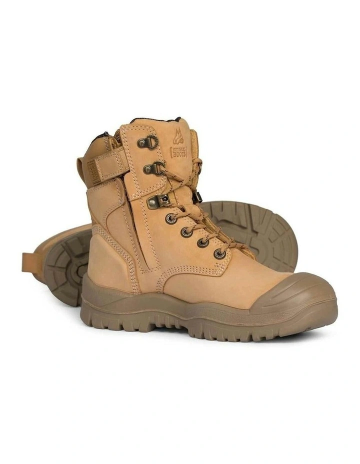 High Leg Zipsider Scuff Cap 561050 Work Boots in Wheat image 3