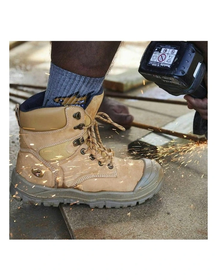High Leg Zipsider Scuff Cap 561050 Work Boots in Wheat image 5