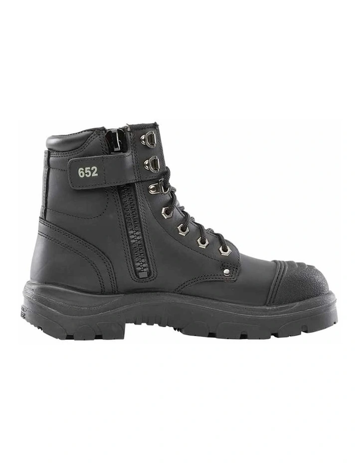Argyle Zip Scuff Cap 312652 Work Boots in Black image 1