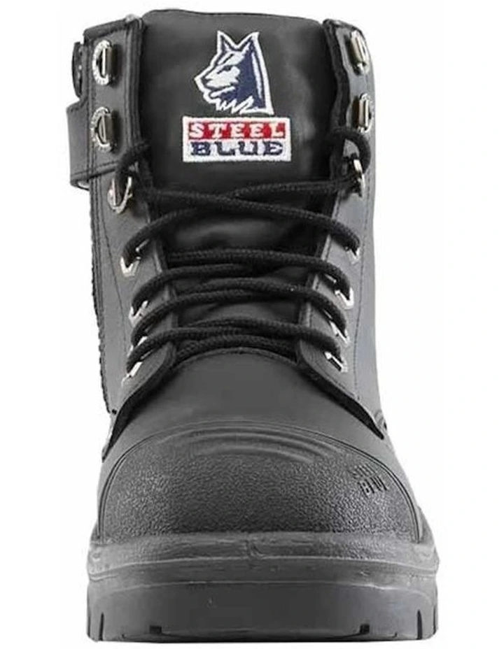 Argyle Zip Scuff Cap 312652 Work Boots in Black image 3