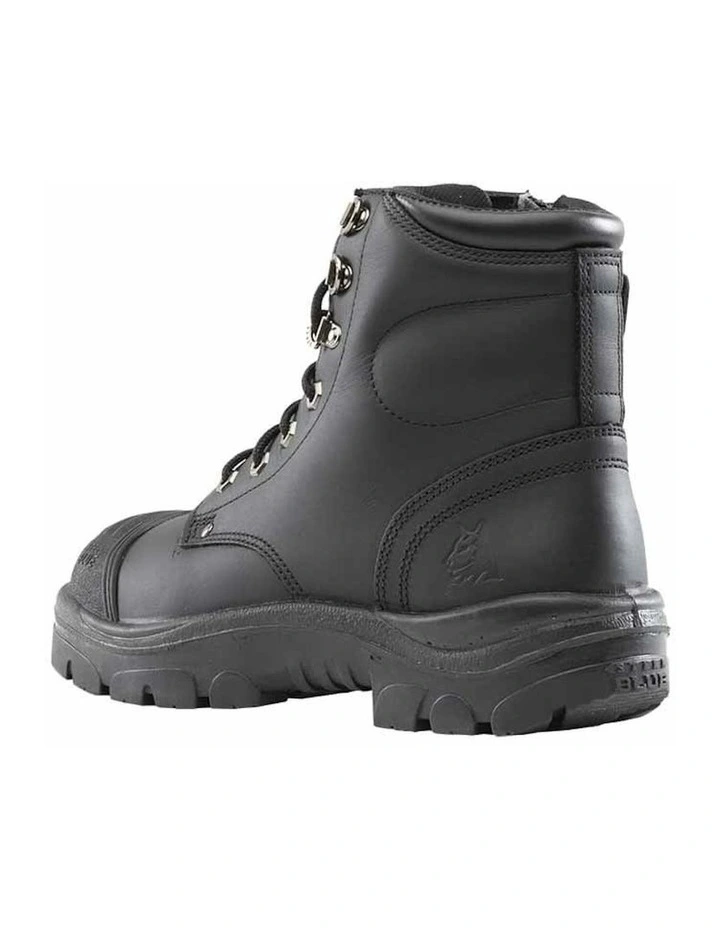 Argyle Zip Scuff Cap 312652 Work Boots in Black image 5