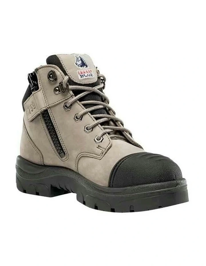 Parkes Zip Ladies Scuff Cap 512759 Work Boots in Slate image 2