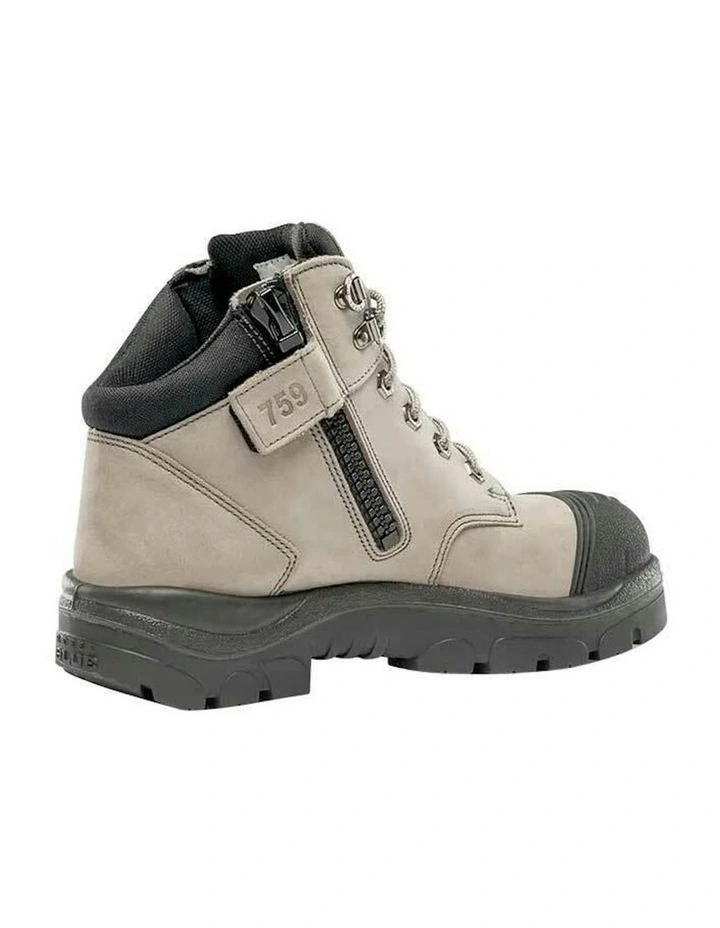 Parkes Zip Ladies Scuff Cap 512759 Work Boots in Slate image 4