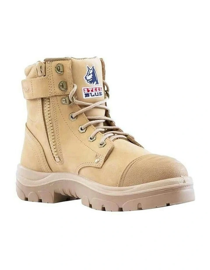 Argyle Zip Scuff Cap 312652 Work Boots in Sand image 2