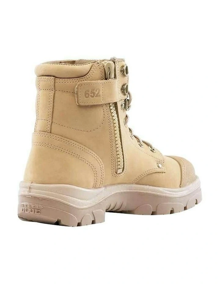 Argyle Zip Scuff Cap 312652 Work Boots in Sand image 4