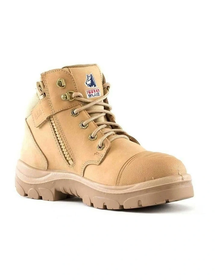 Parkes Zip Scuff Cap 312658 Work Boots in Sand image 2
