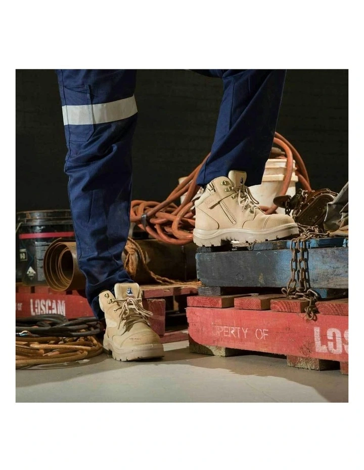 Parkes Zip Scuff Cap 312658 Work Boots in Sand image 7