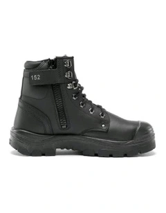 Argyle Zip Bump Cap Work Boots 332152 in Black